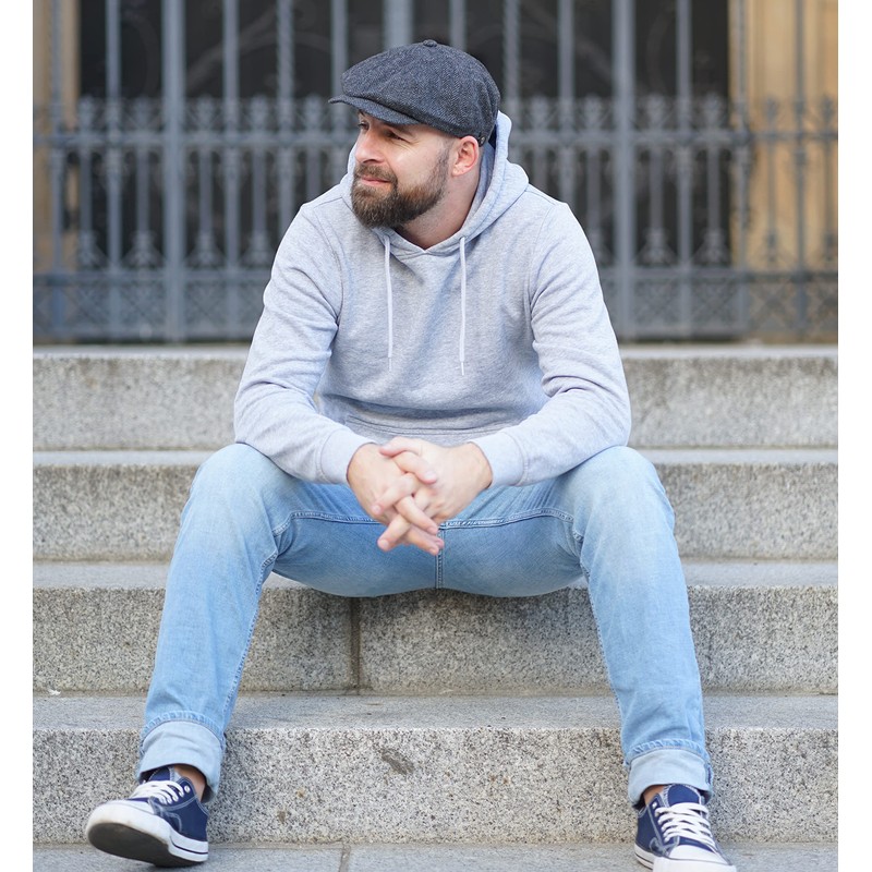 WEROR WEROR-322.1 Men's Peaked Cap - Flat Cap with Peak