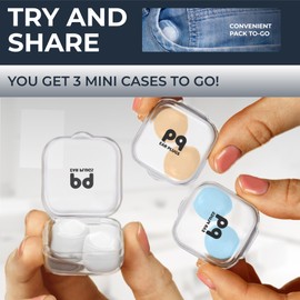 Peace&Quiet PQ Wax Ear Plugs for Sleep - 6 Silicone Wax Earplugs for Sleeping and Swimming - Gel Ear Plugs Noise Cancelling, Protect Ears While Sleeping with Sound Blocking 32 Db (6-Pillows), Mixed