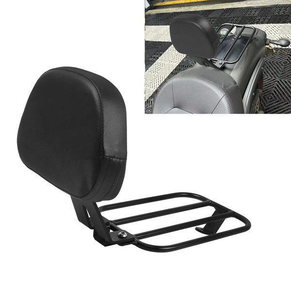CHIFUN Driver Backrest Sissy Bar Compatible with Kawasaki 2015-2023 Vulcan S 650 VN650 VN 650 Black Steel Motorcycle Rear Luggage Rack
