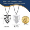 LAOYOU Archangel Michael Necklace Stainless Steel Saint Michael Necklace Medal