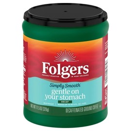 Folgers Simply Smooth Decaf Ground Coffee, 11.5 Oz. Canister, 2 Pack