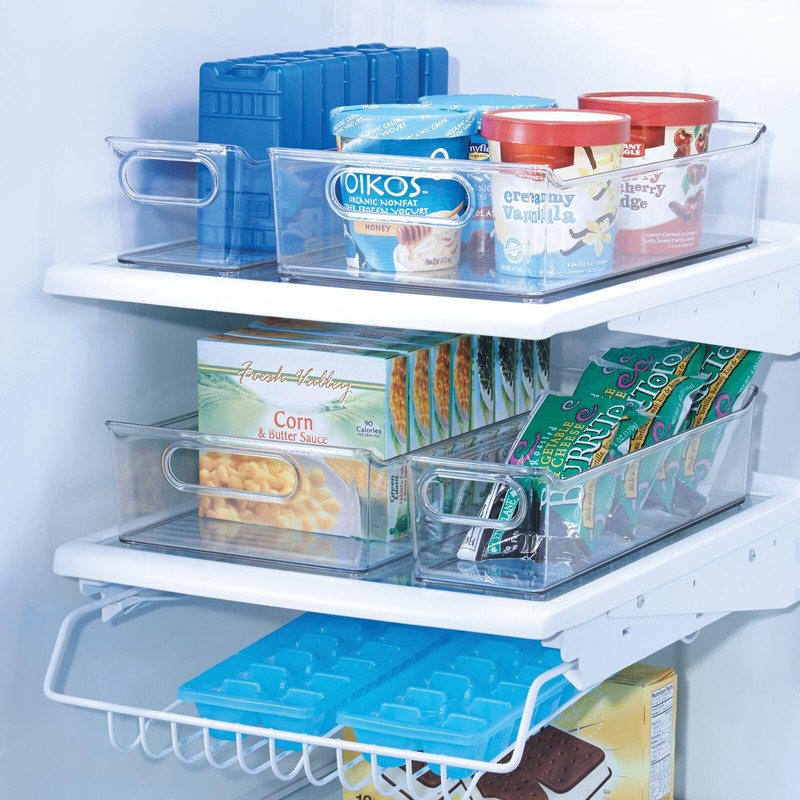 mDesign Plastic Kitchen or Pantry Storage Bins with Handles -
