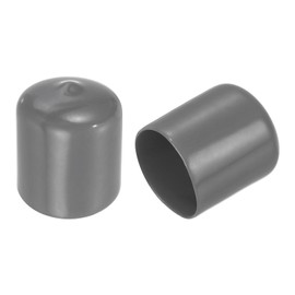 QUARKZMAN 30 Stück Gummikappen 23mm ID Vinyl Rundrohr Schraubenkappenabdeckung Schraubengewinde-Schutzkappen Dunkelgrau