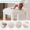Small Vanity Stool, Cute Vanity Stools with Faux Teddy Fur