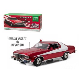 1976 Ford Gran Torino DCD Greenlight 1/18 Diecast Model Car Red Chrome Edition Starsky Hutch From TV Series 1975-79"