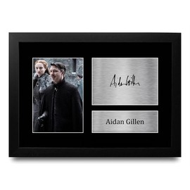 HWC Trading FR Aidan Gillen Game of Thrones Petyr 'Littlefinger' Baelish Gifts Printed Signed Autograph Picture for TV Memorabilia Fans - A4 Framed