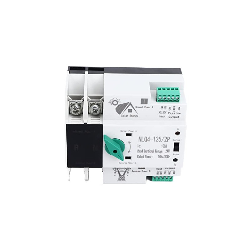 Zerone Power Transfer Switch, Dual Power Transfer Switch 100A Dual