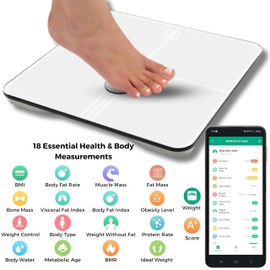 MOBI Smart Wi-Fi Body Composition Scale with App Analysis for Health, Fitness and Diet Tracking. Wireless Weight Scale & Quick on-Phone Analysis
