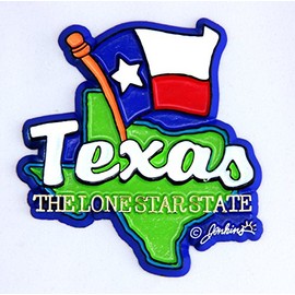 Texas State Map-Flag Fridge Collectible Souvenir Magnet
