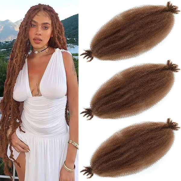 24 Inch Bouncy Afro Twist Hair 3 Pieces Pre-Separated Kinky