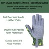 SKYDEER Womens Gardening Gloves with Super Soft Deerskin Leather Suede