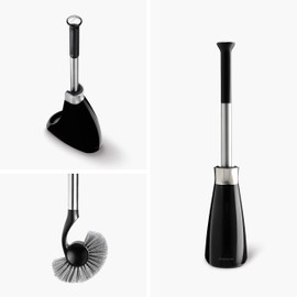 simplehuman Toilet Brush with Caddy Stainless Steel, Black