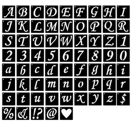Eage Alphabet Letter Stencils 4 inch, 68 Pcs Reusable Plastic Letter Number Symbol Stencil Kit for Painting on Wood, Wall, Fabric, Rock, Chalkboard, Signage