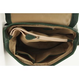 Jermin Pelle Laptop Bag Natural Crunch Leather Tote Bag Professional Business Office Work Bag Waterproof Lightweight Laptop Bag - Green