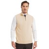 Kallspin Men’s Pure Cotton Quarter Zipper Sweater Vest V-Neck Lightweight