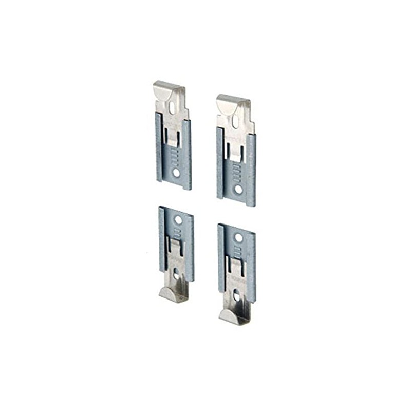 CRL Nickel Plated Adjustable Mirror Clip Set for 1/2 in