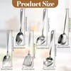SIWOKJJO 6 Pcs Cooking Utensils Set, Stainless Steel Kitchen Utensils