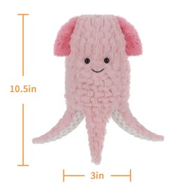 Apricot Lamb Ocean Toys Plush Pink Squid Sea Stuffed Animal Soft Cuddly Perfect for Child 10.5 Inches