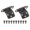 sourcing map 10 Pack Self Closing Cabinet Hinges, 3/8" Overlay