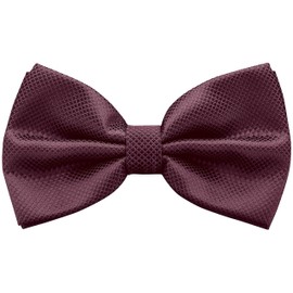 BomGuard Mens Adjustable Bow Tie Pre-Tied with Hook Closure, Suit Tuxedo etc with Hook Closure, Burgundi