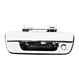 Manija de puerta trasera cromada, compatible con Chevy Colorado y GMC Canyon & Isuzu i-280 / i-290 / i-350 / i-370 2012, con orificio para llave | Reemplazar # 80584, GM1915118 Cerradura de puerta