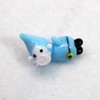 Folkart Cute Handmade Glassware Snow White 7 Dwarfs Light Blue