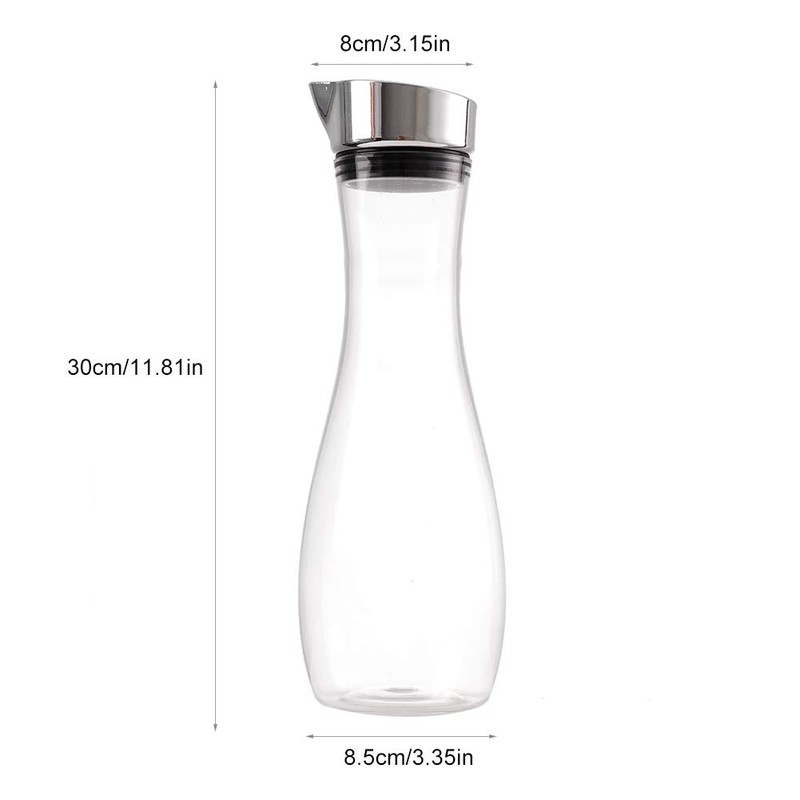 Juice Bottles, Transparent Water Bottle, 1.2 L Acrylic Transparent Bottle,