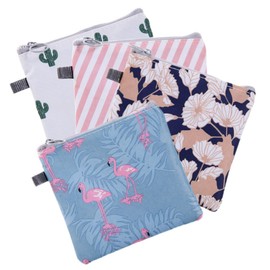 COLLBATH 4pcs Sanitary Napkin Storage Bag Sanitary Pad Pouch Sanitary Napkin Pouch Sanitary Pads Organizer Feminine Sanitary Napkin Bag Panties Purse Travel Organizer Bags Pad Bag Polyester