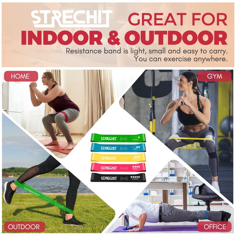 Resistance Bands for Men & Women Set of 5 with