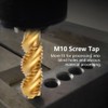 M10x1.5mm Spiral Fluted Tap High Speed Steel Thread Cutter Screw