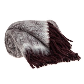 Parkland Collection Nagar Transitional Purple 52" x 67" Woven Handloom Throw