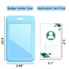 Larpur 2 Pack Sliding ID Badge Holders Hard Plastic Vertical