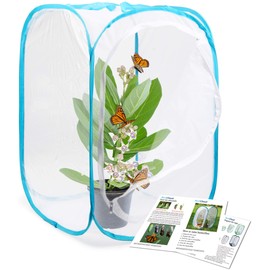 RESTCLOUD Insect and Butterfly Habitat Cage Terrarium Pop-up 24 Inches Tall