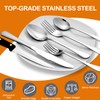 49 Piece Silverware Set with Organizer - Utensil Sets Stainless