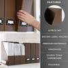 BLU MONACO Organization with Set of 6 Foldable Brown Magazine
