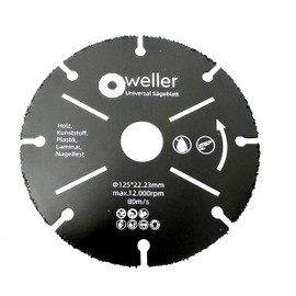 WELLERWERKZEUGE Multi Saw Blade Cutting Disc 125 mm Angle Grinder for Laminate Wood Plastic Nail-proof