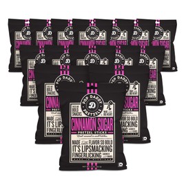 Pop Daddy Flavored Pretzels Sticks, Cinnamon Sugar Flavor, 3oz Healthy Gourmet Pretzels Snacks, 15 Pack