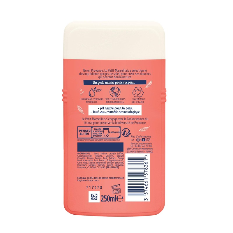 Le Petit Marseillais Extra-Genle Shower Gel Organic White Peach Organic