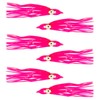 3-1/2" Squid Skirts Lures, 40 Packs Pink Soft Plastic for