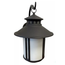 Trans Globe Lighting Black With Frost Glass Outdoor LED Wall Lantern $297