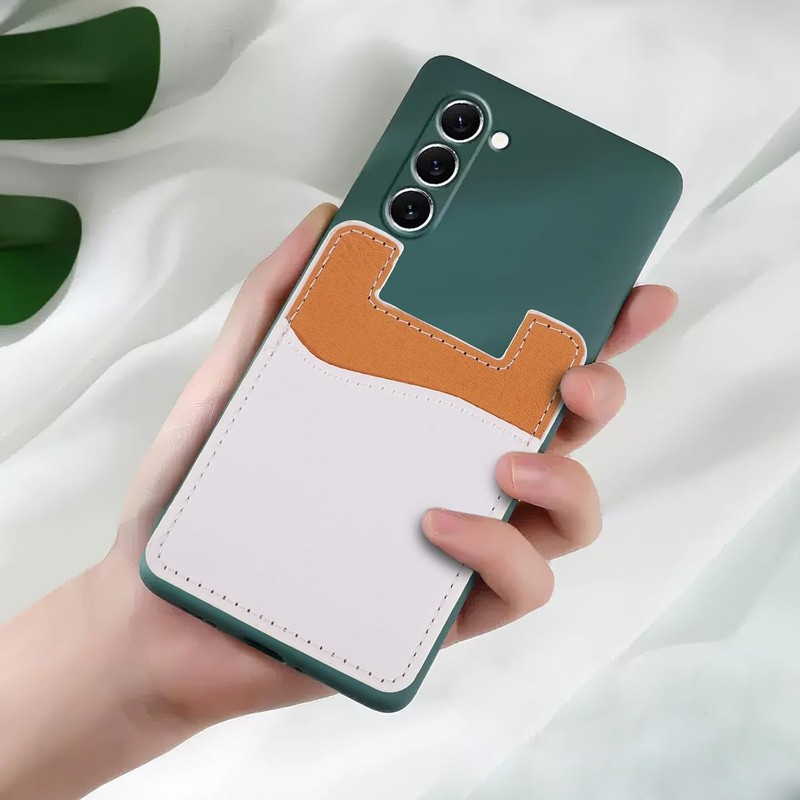 Cabilock 2 Piezas Bolsillo Adhesivo para Teléfono de Pu Soporte