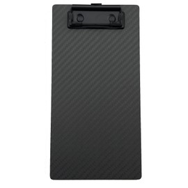4.3 * 6.5 * 0.06inch Super Hard&Portable Mini Carbon Fiber Clipboard with Hook&Pen Holder,Strong Black Low Profile Clip,Dry Carbon Clip Board,Writing Board A7 Small Note Board