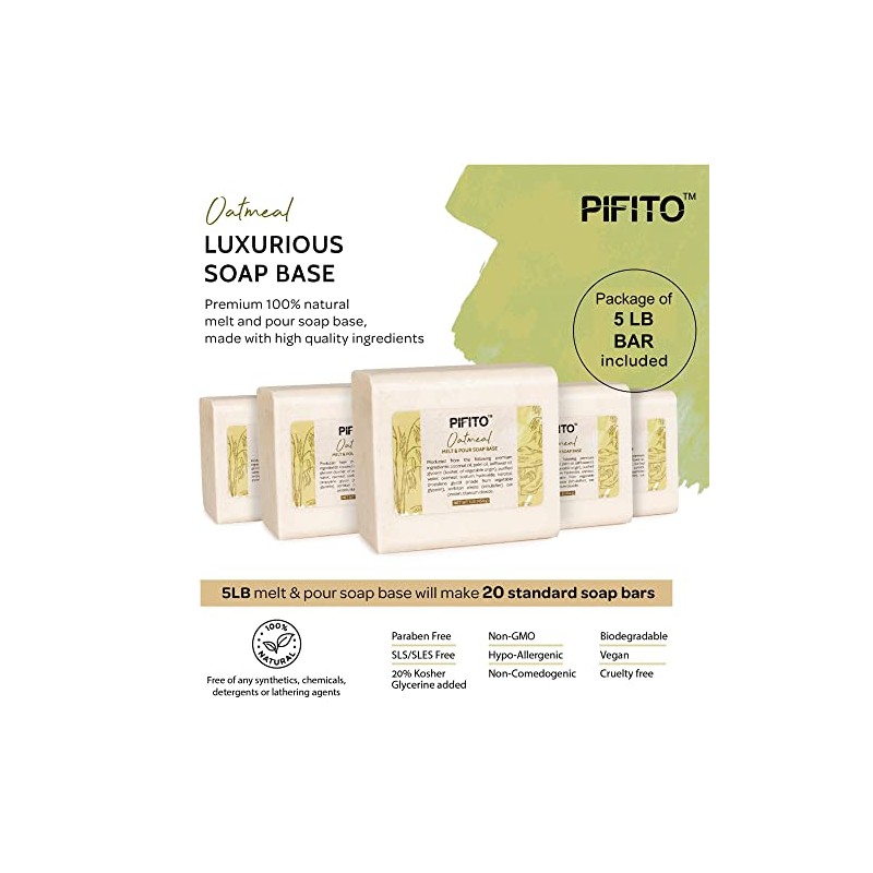Pifito Premium - Base de jabón para derretir y verter