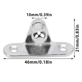 Gas Strut Mounting Bracket, 2pcs Gas Strut Mounting Bracket 10mm Ball Stud Metal Universal Multi Fit for Engine Trunk Gas Strut Mounting Brackets Suspension Strut Bumper Bump Stop