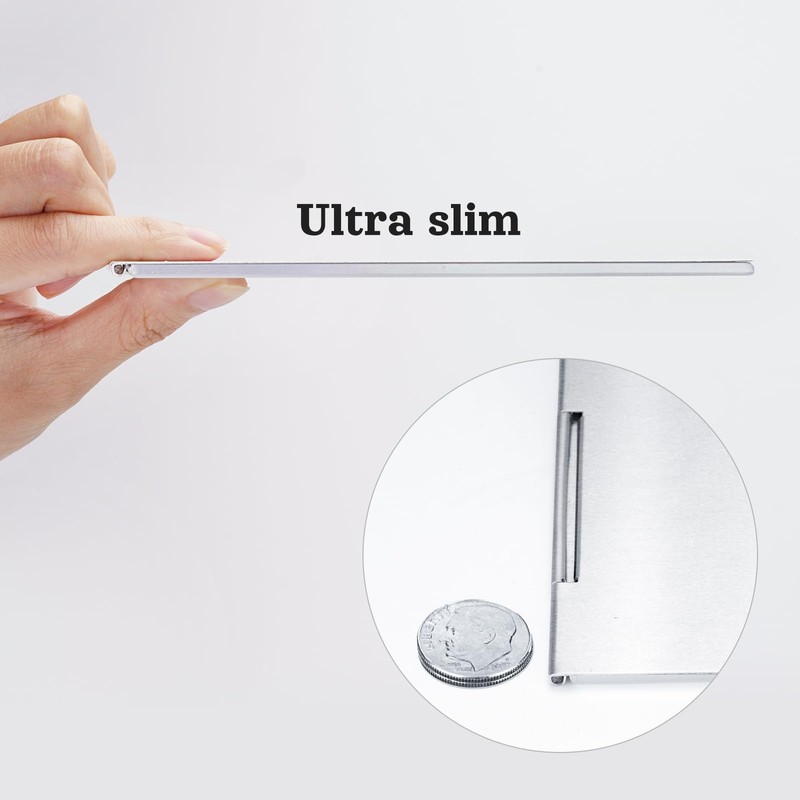 G2PLUS Portable Folding Vanity Mirror, Ultra-Slim Aluminum Shell Travel Mirror,