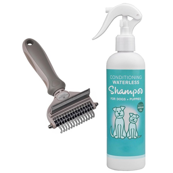 PETCODE PAWS Dog Detangling Kit with Duo Brush and Leave-in