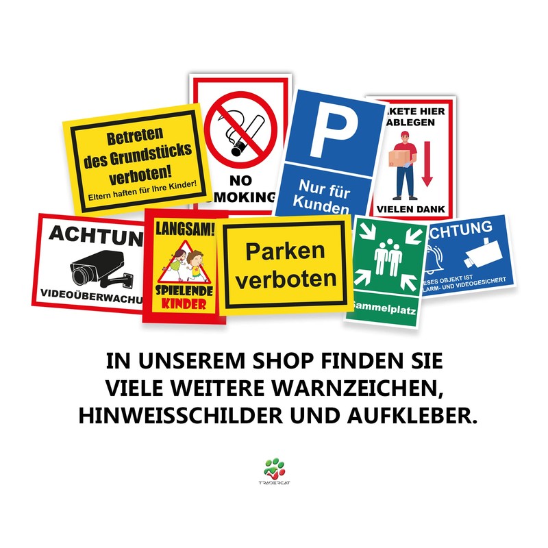 tradercat Einfahrt Tag und Nacht freihalten Sign Sticker Made of