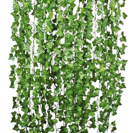 Fake Vines 6.6ft Length Plastic Waterproof Colorfast Natural Colors Hanging Vines for Bedroom Balcony Garden