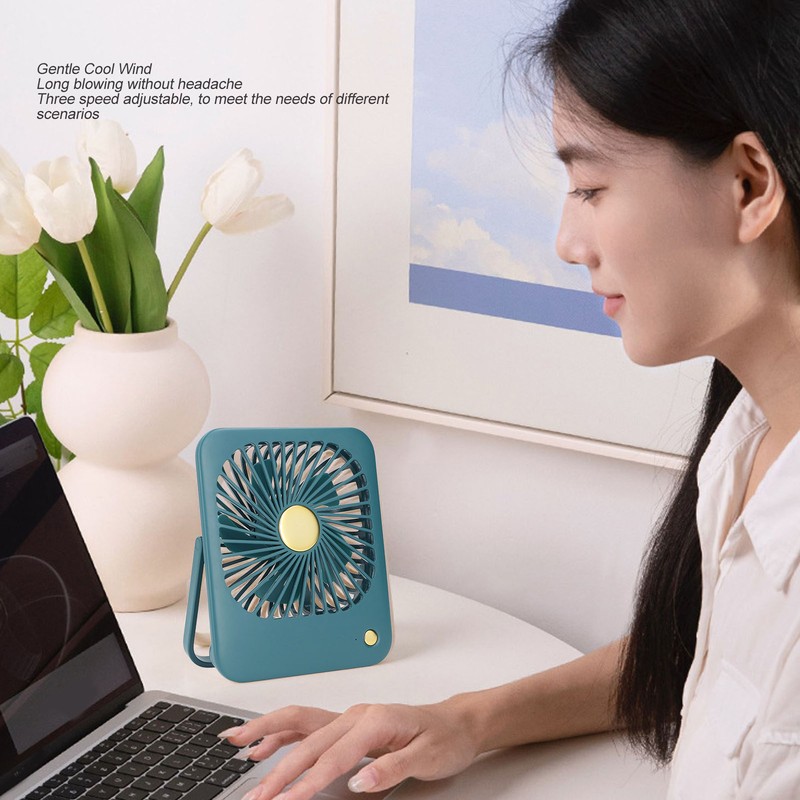Desk Fan 3 Speed Adjustable Low Noise Powerful Portable Small