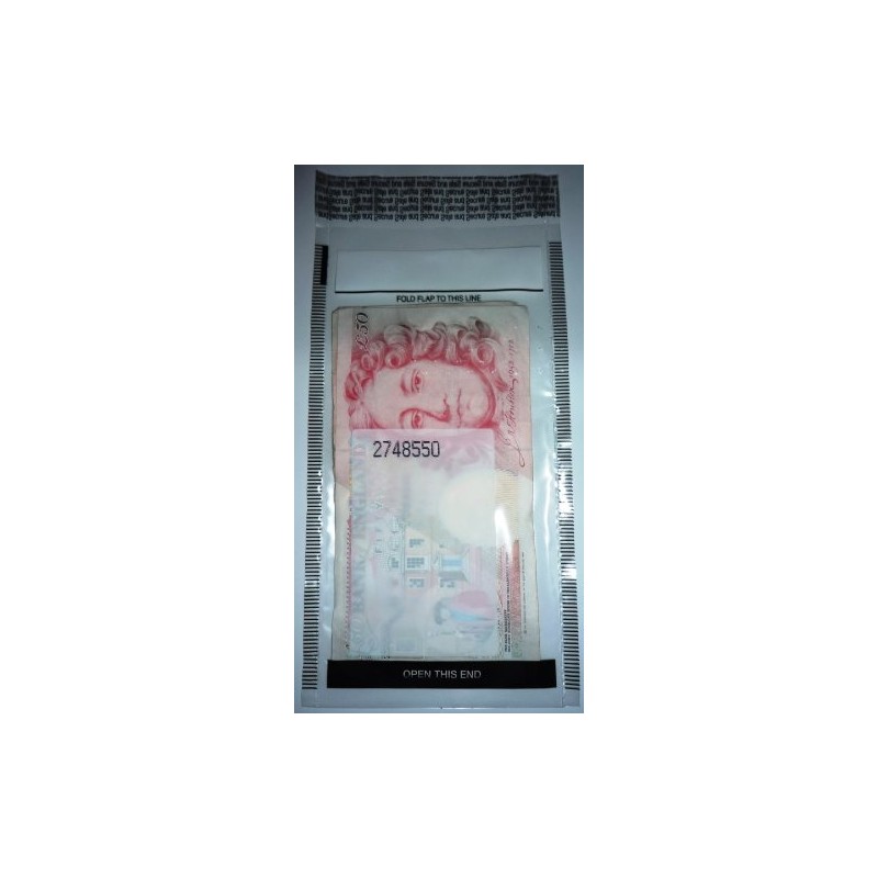 100 x Plastic Tamper Evident Note / Money / Bank